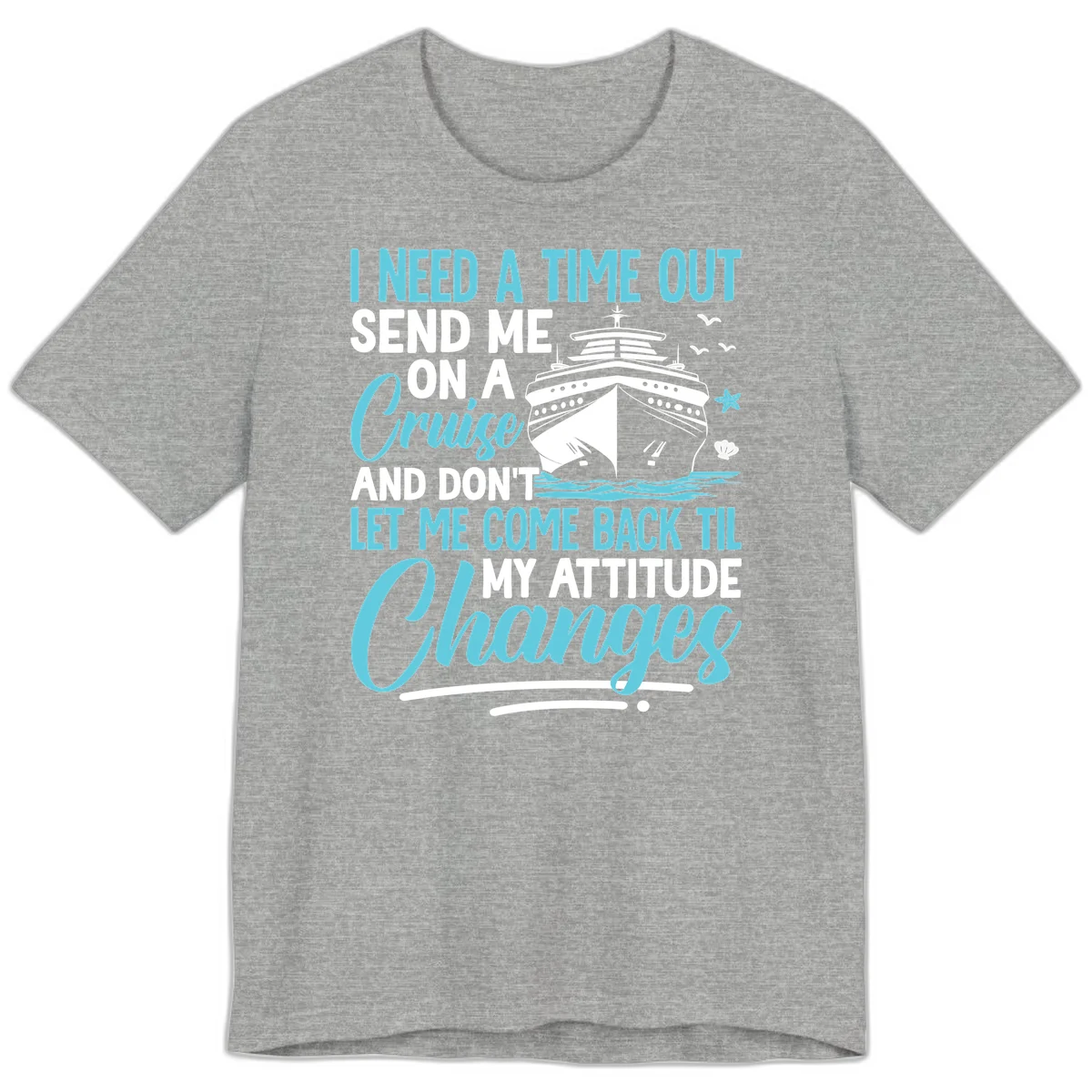 Attitude Adjustment Cruise Escape Premium T-Shirt in Athletic Heather
