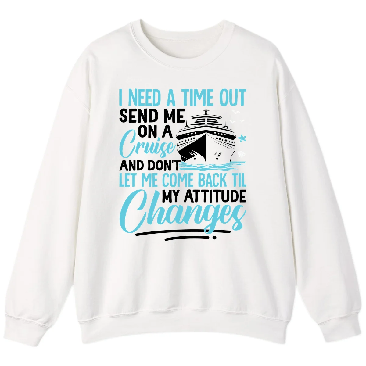 Attitude Adjustment Cruise Escape Sweatshirt in White