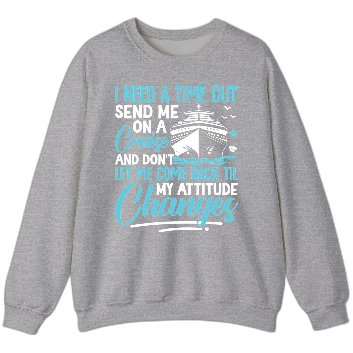Attitude Adjustment Cruise Escape Sweatshirt in Sport Grey