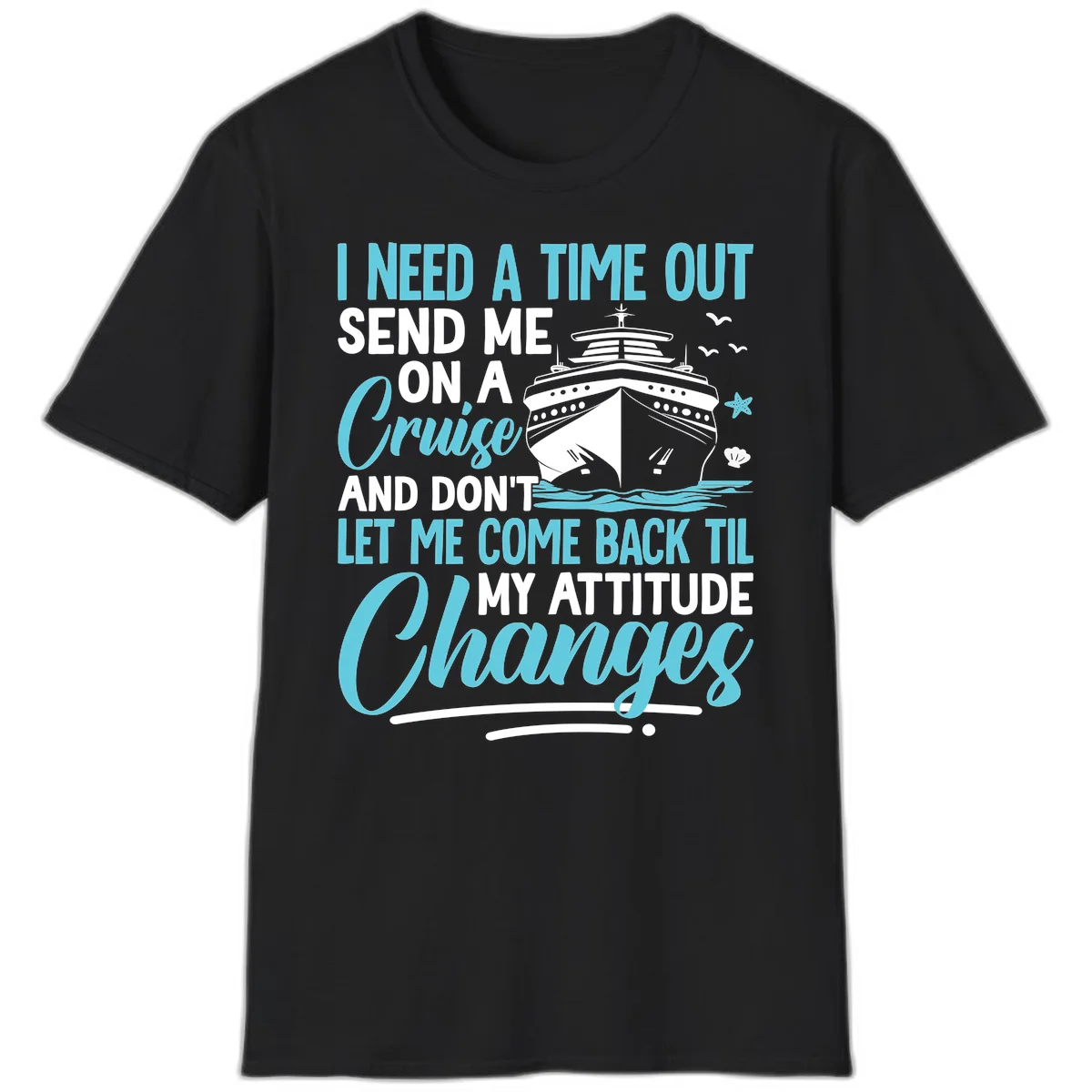 Attitude Adjustment Cruise Escape T-Shirt in Black