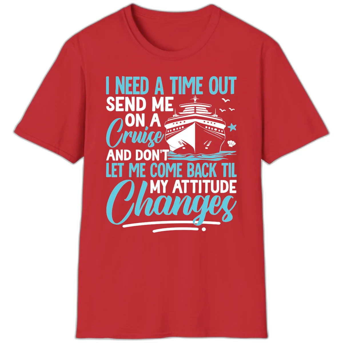 Attitude Adjustment Cruise Escape T-Shirt in Red