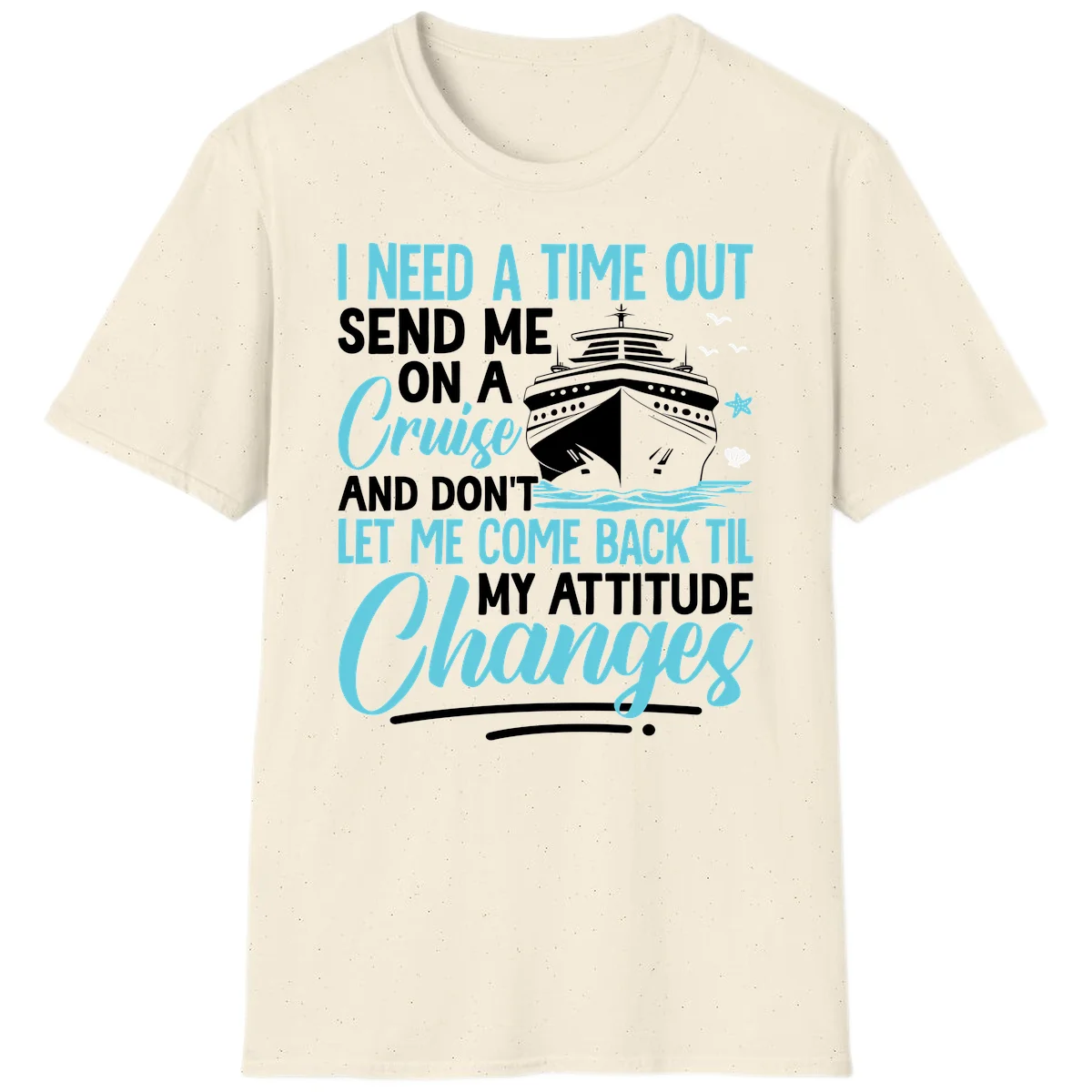 Attitude Adjustment Cruise Escape T-Shirt in Natural