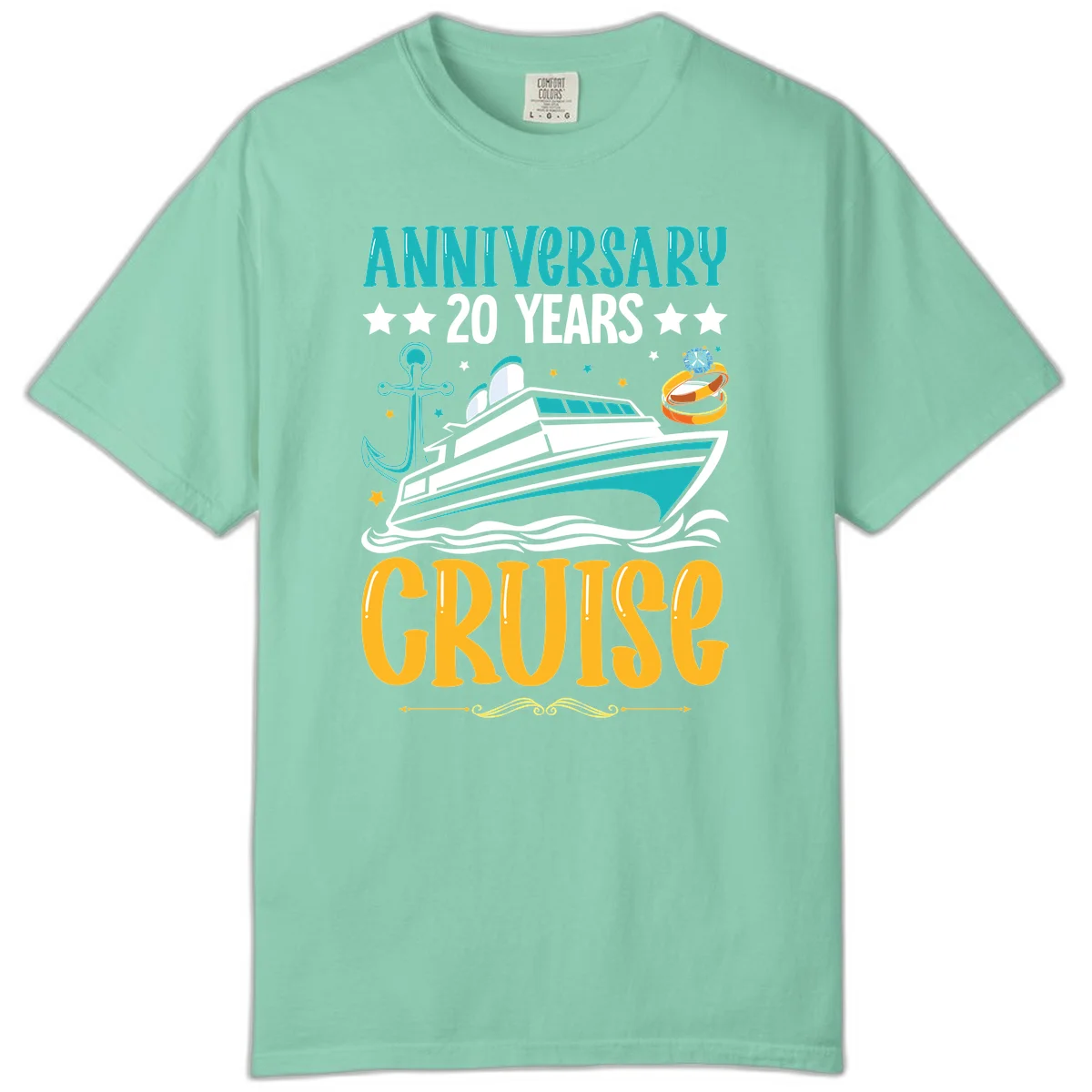 Anniversary 20 Years Cruise Comfort Color in Island Reef