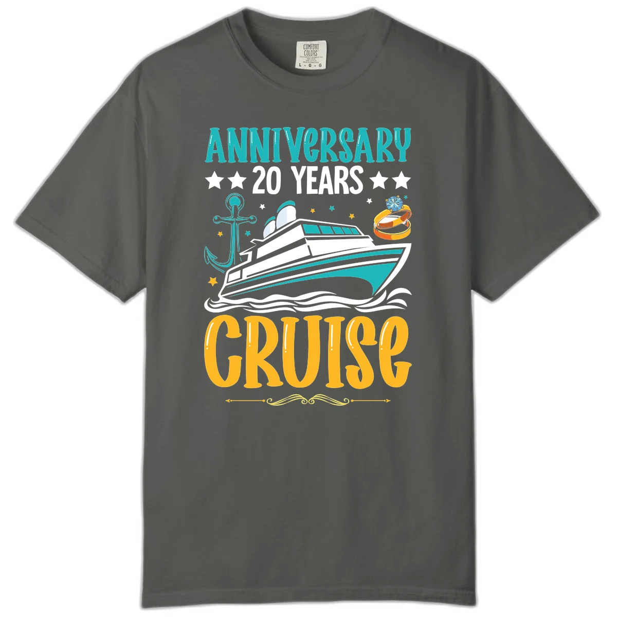 Anniversary 20 Years Cruise Comfort Color in Pepper