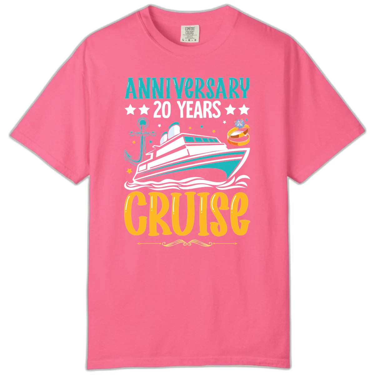 Anniversary 20 Years Cruise Comfort Color in Crunchberry