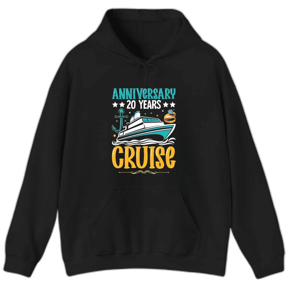 Anniversary 20 Years Cruise Hoodie in Black