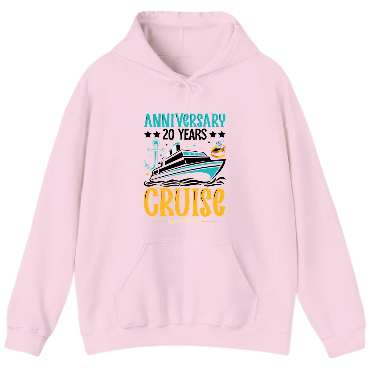 Anniversary 20 Years Cruise Hoodie in Light Pink