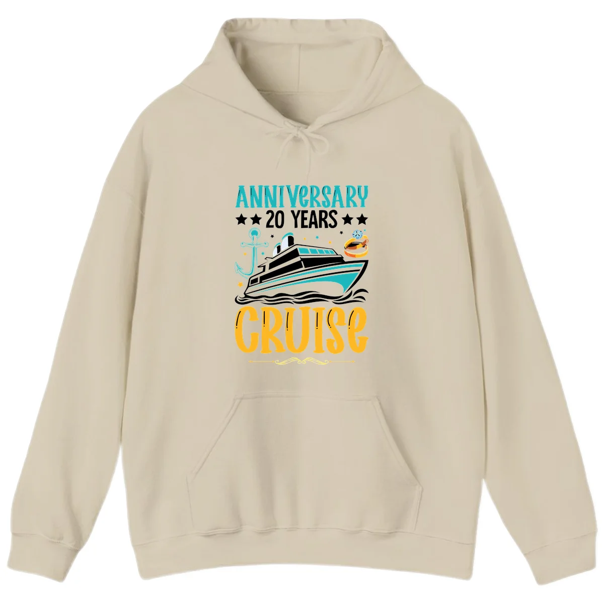 Anniversary 20 Years Cruise Hoodie in Sand
