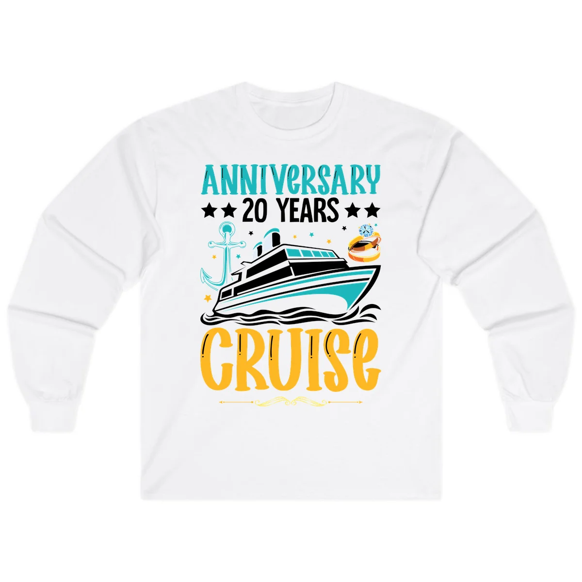Anniversary 20 Years Cruise Long Sleeve in White