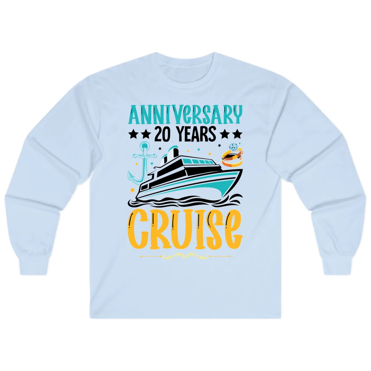 Anniversary 20 Years Cruise Long Sleeve in Light Blue