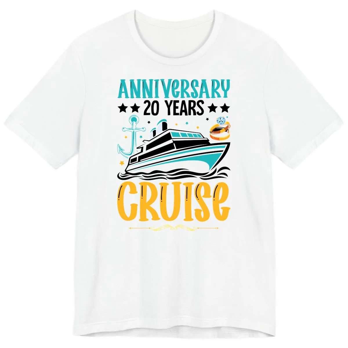 Anniversary 20 Years Cruise Premium T-Shirt in White