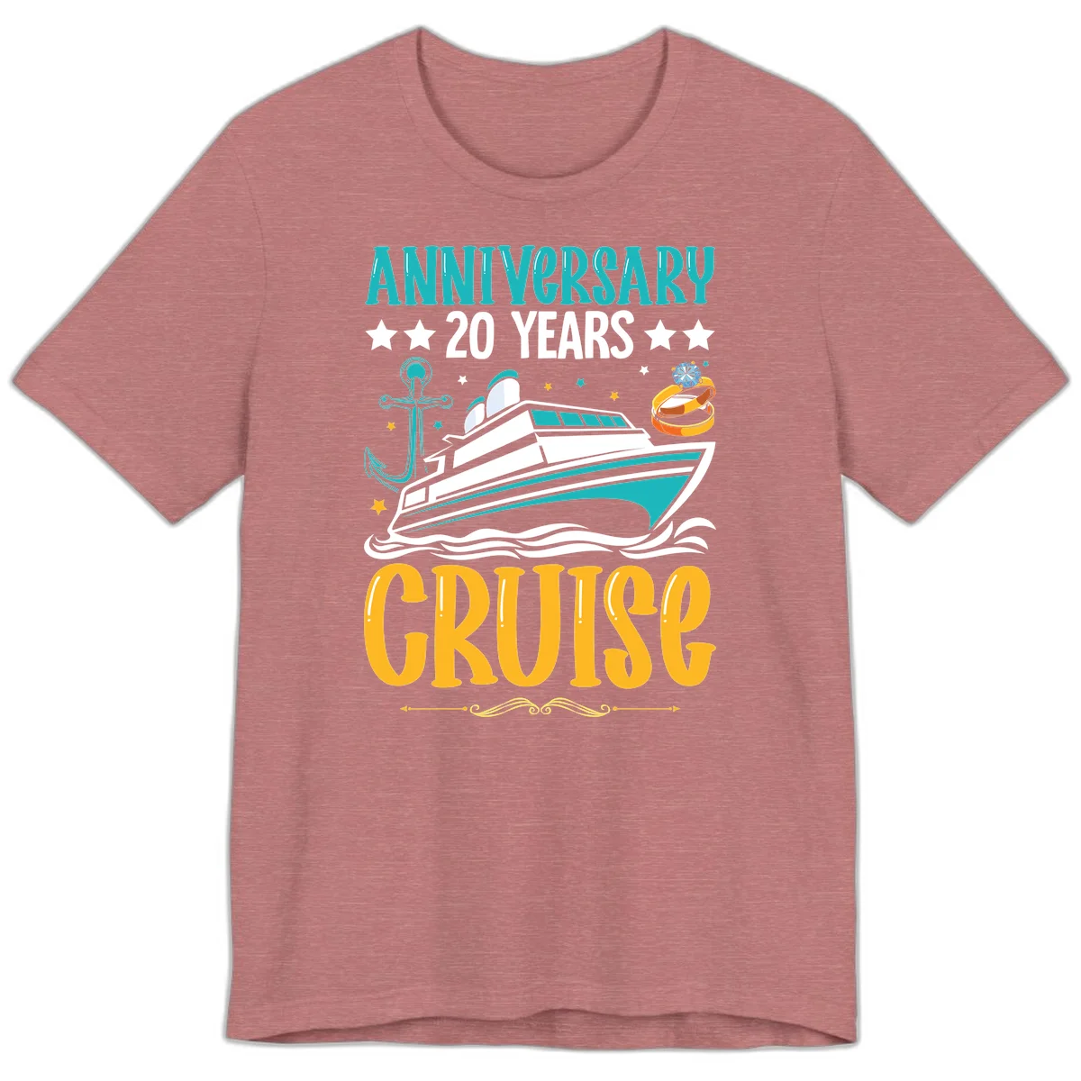 Anniversary 20 Years Cruise Premium T-Shirt in Heather Mauve