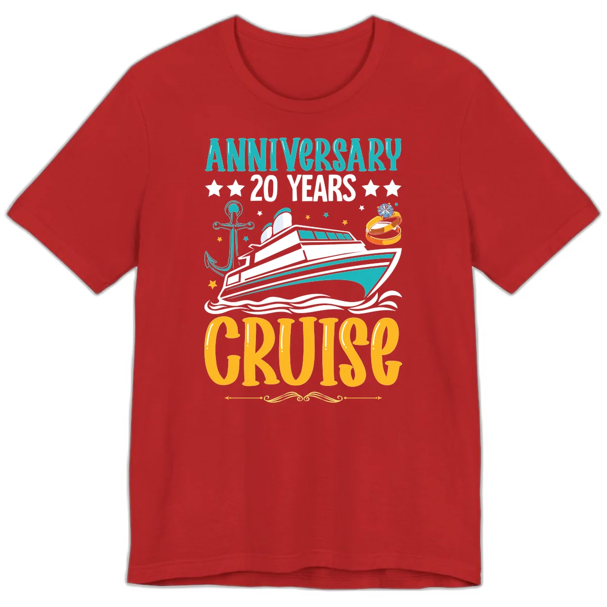 Anniversary 20 Years Cruise Premium T-Shirt in Red
