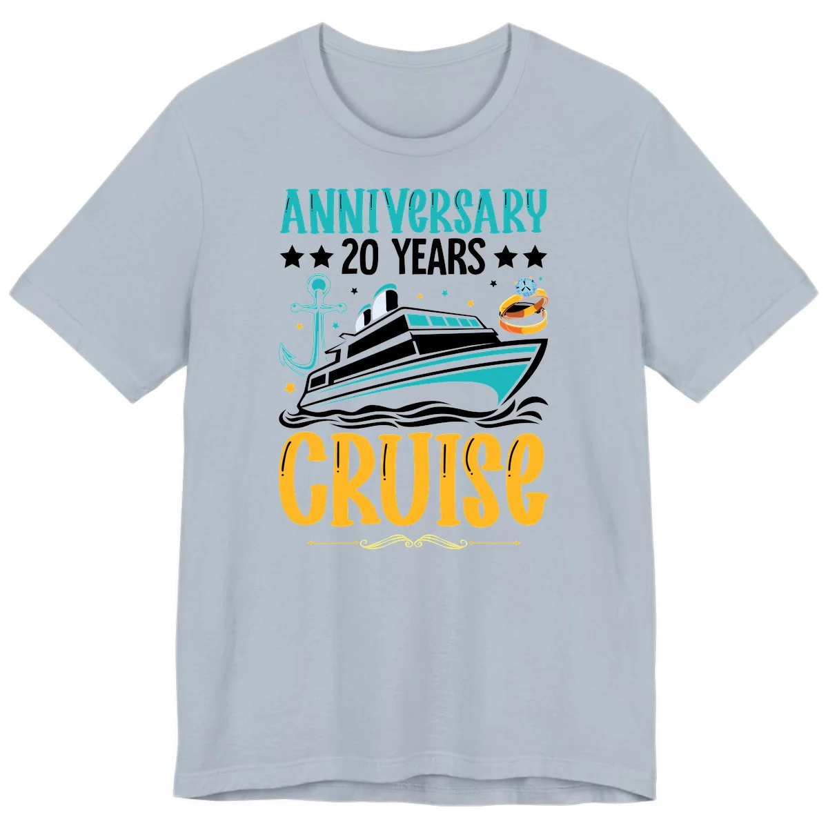 Anniversary 20 Years Cruise Premium T-Shirt in Light Blue