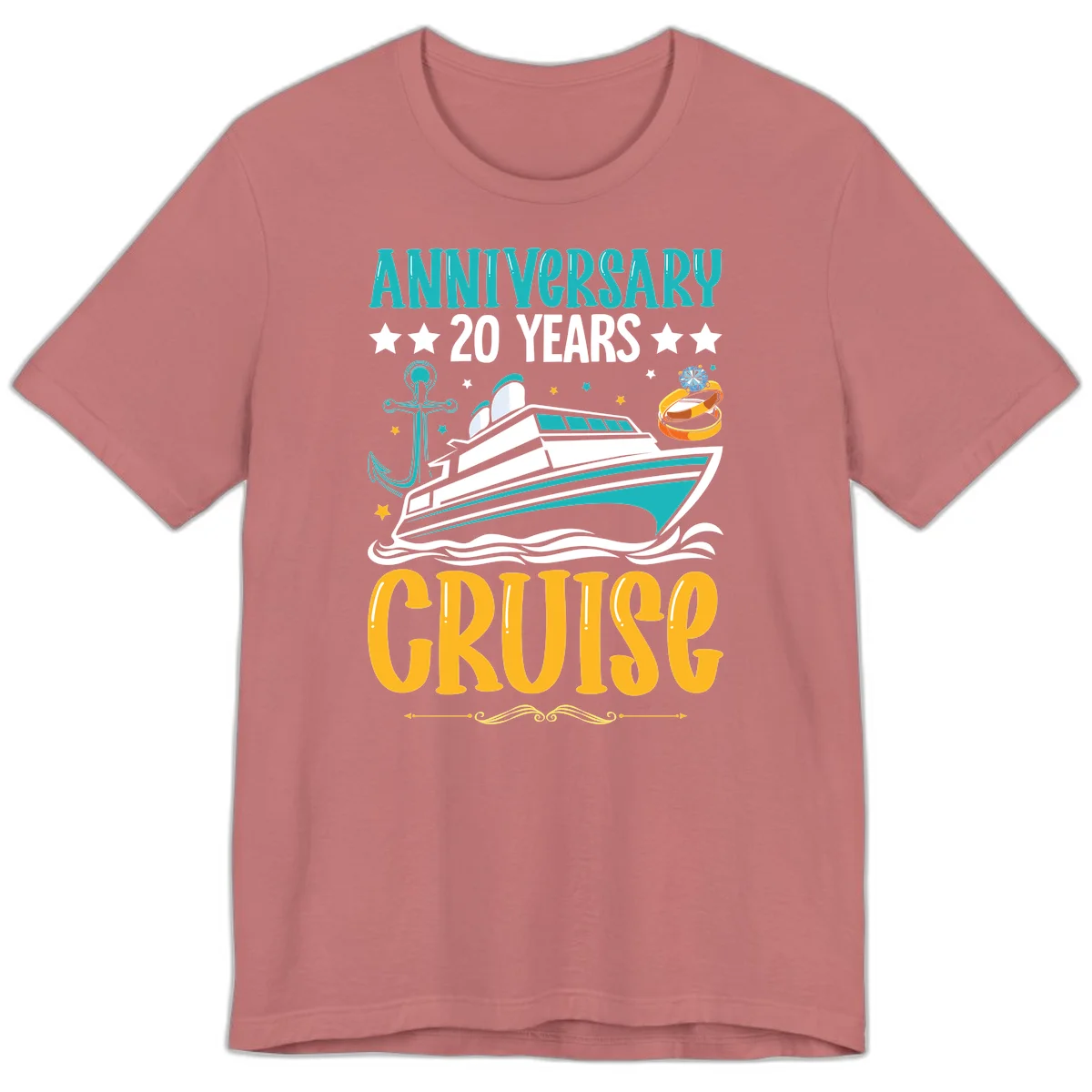 Anniversary 20 Years Cruise Premium T-Shirt in Mauve