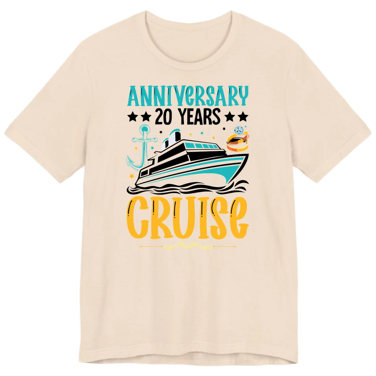Anniversary 20 Years Cruise Premium T-Shirt in Soft Cream