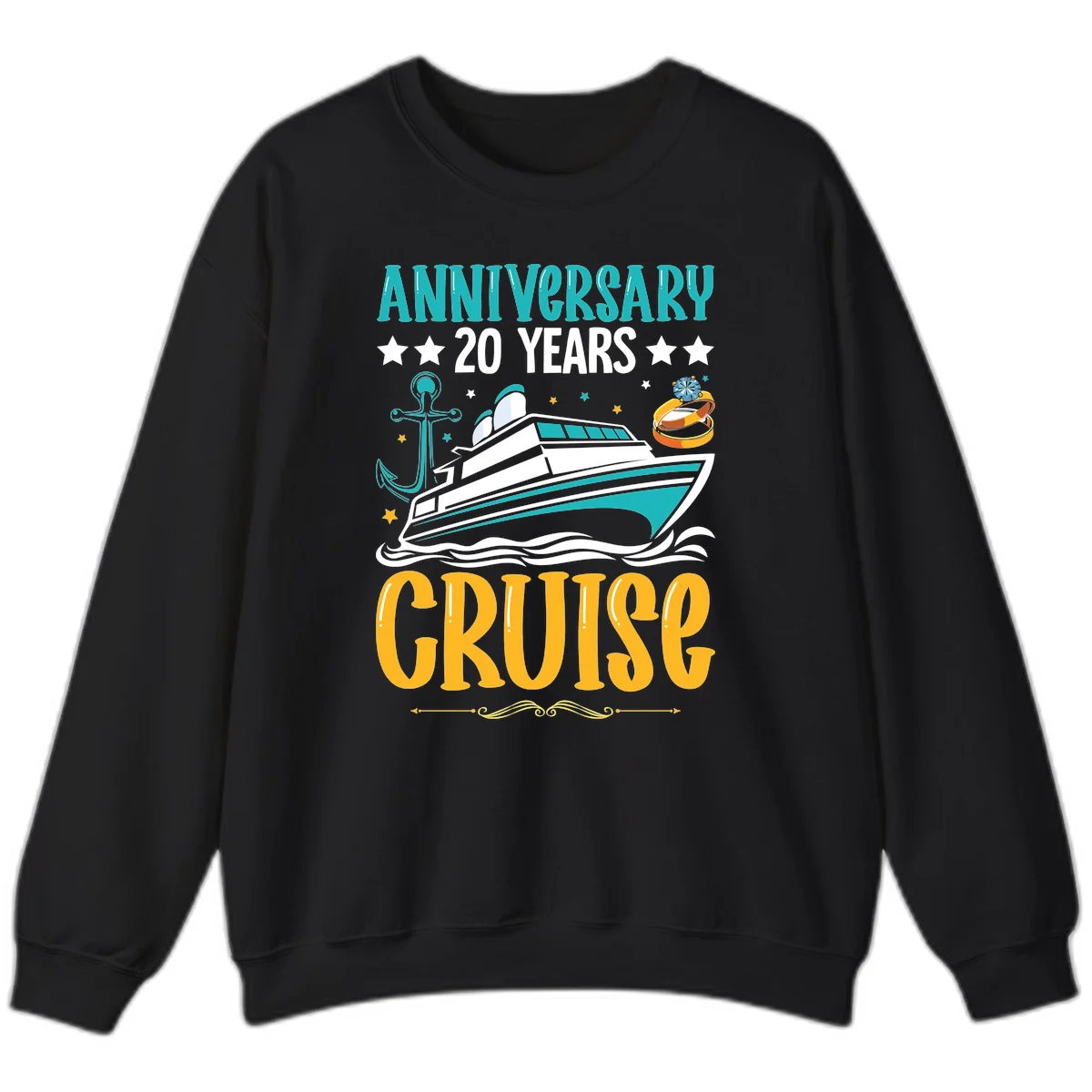 Anniversary 20 Years Cruise Sweatshirt in Black