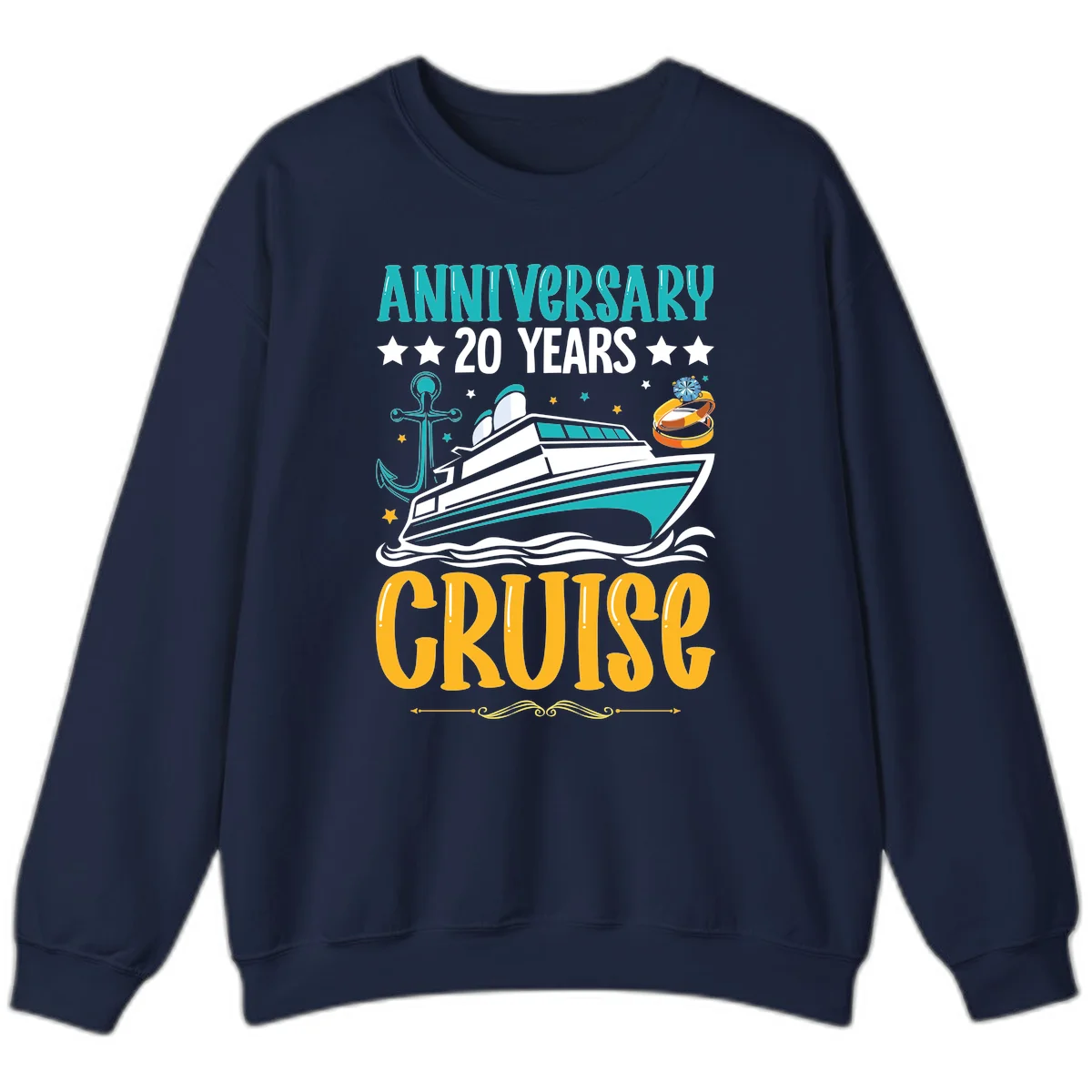 Anniversary 20 Years Cruise Sweatshirt in Navy