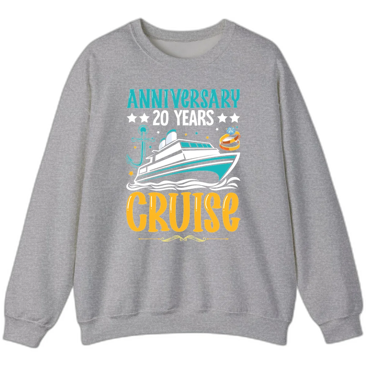 Anniversary 20 Years Cruise Sweatshirt in Sport Grey