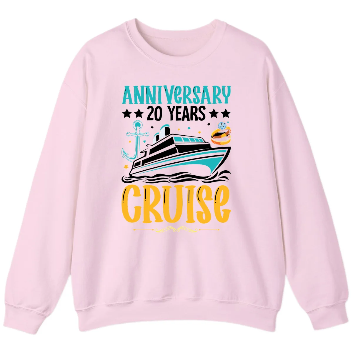Anniversary 20 Years Cruise Sweatshirt in Light Pink