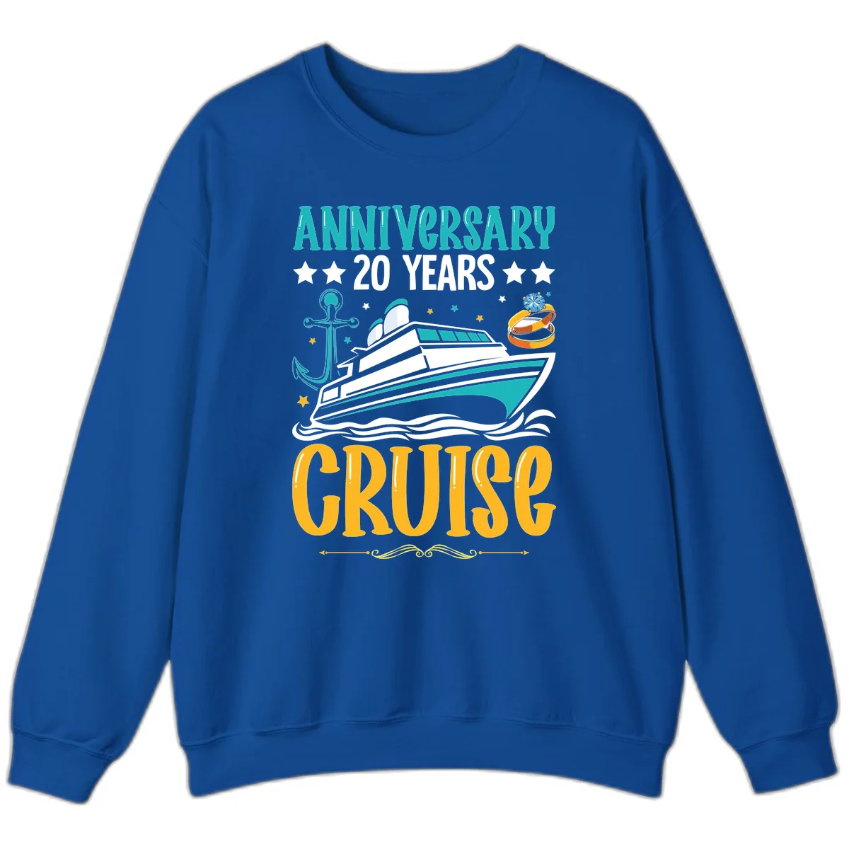 Anniversary 20 Years Cruise Sweatshirt in Royal