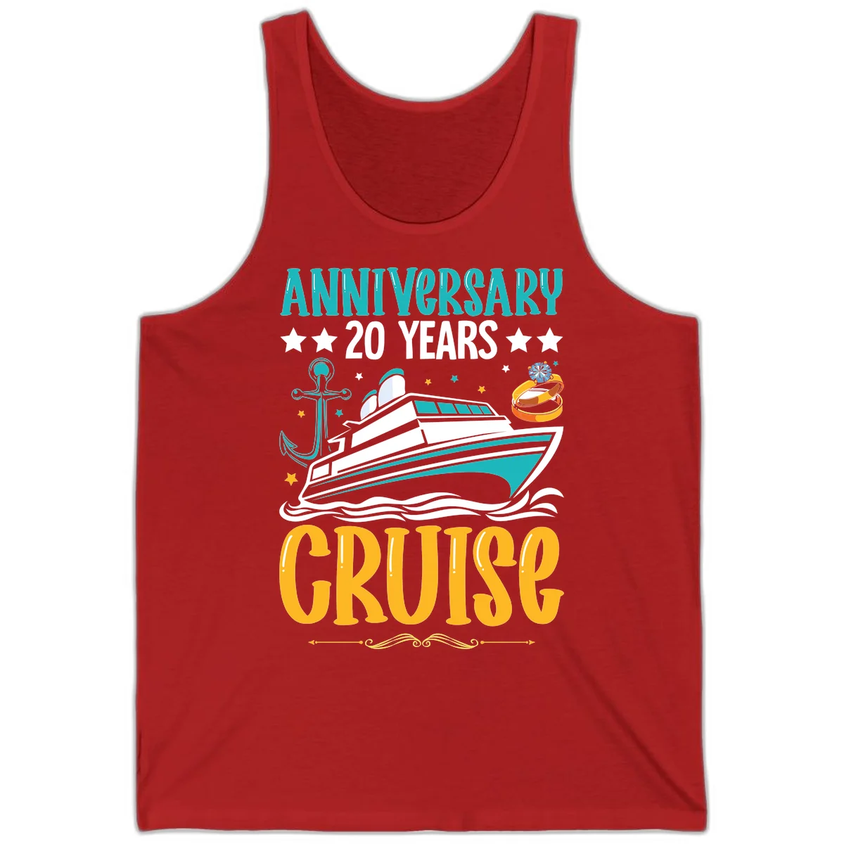 Anniversary 20 Years Cruise Tank in Red