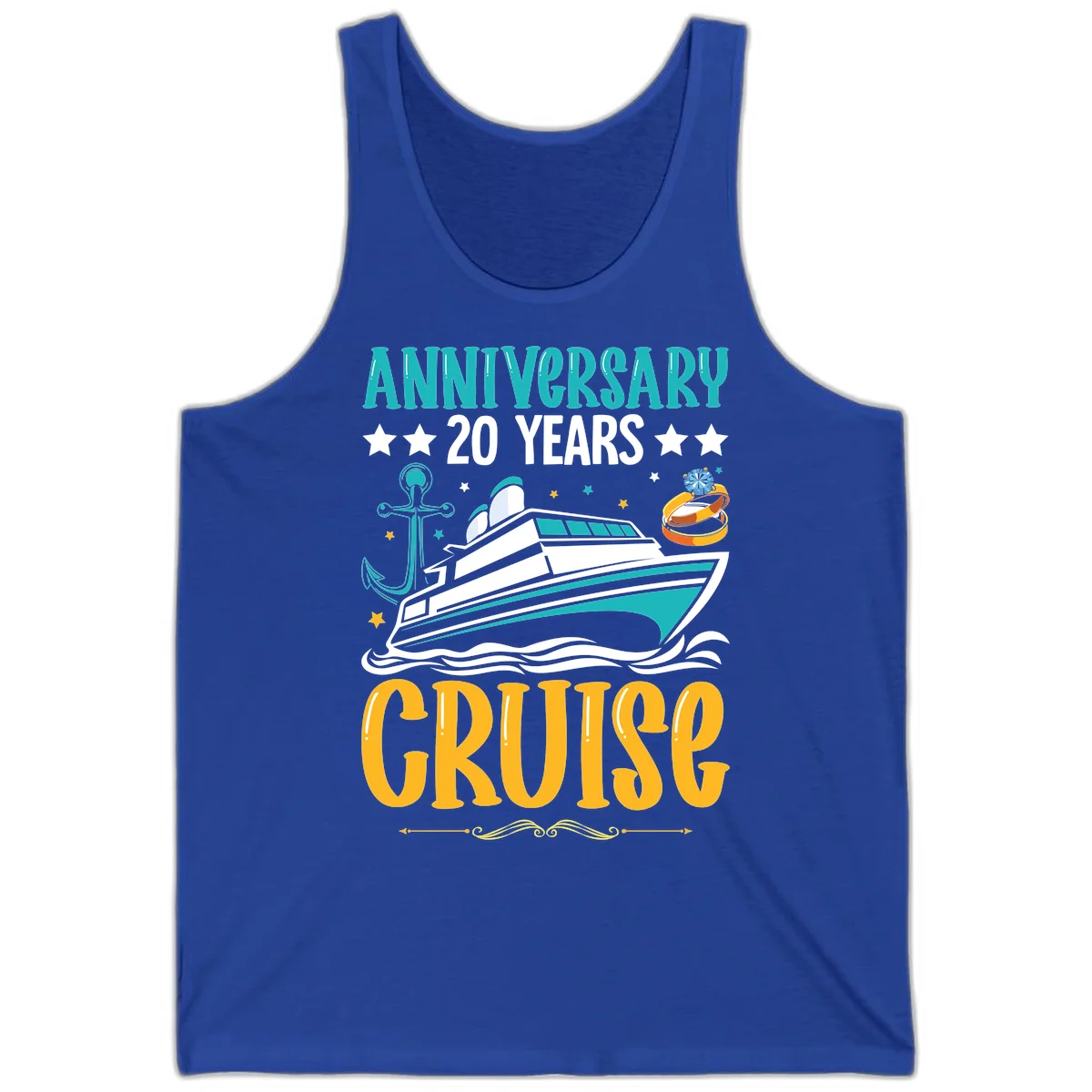 Anniversary 20 Years Cruise Tank in True Royal