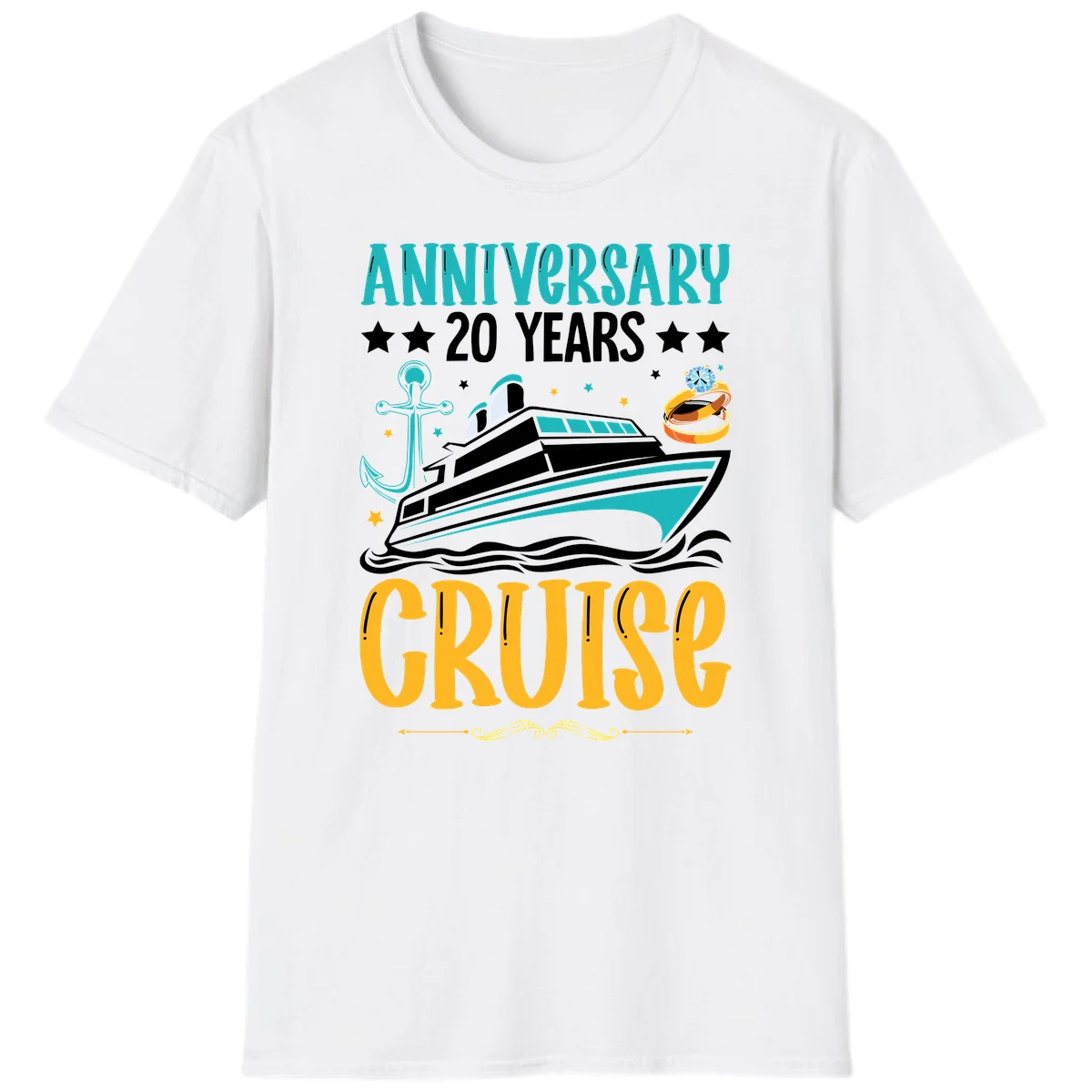 Anniversary 20 Years Cruise T-Shirt in White