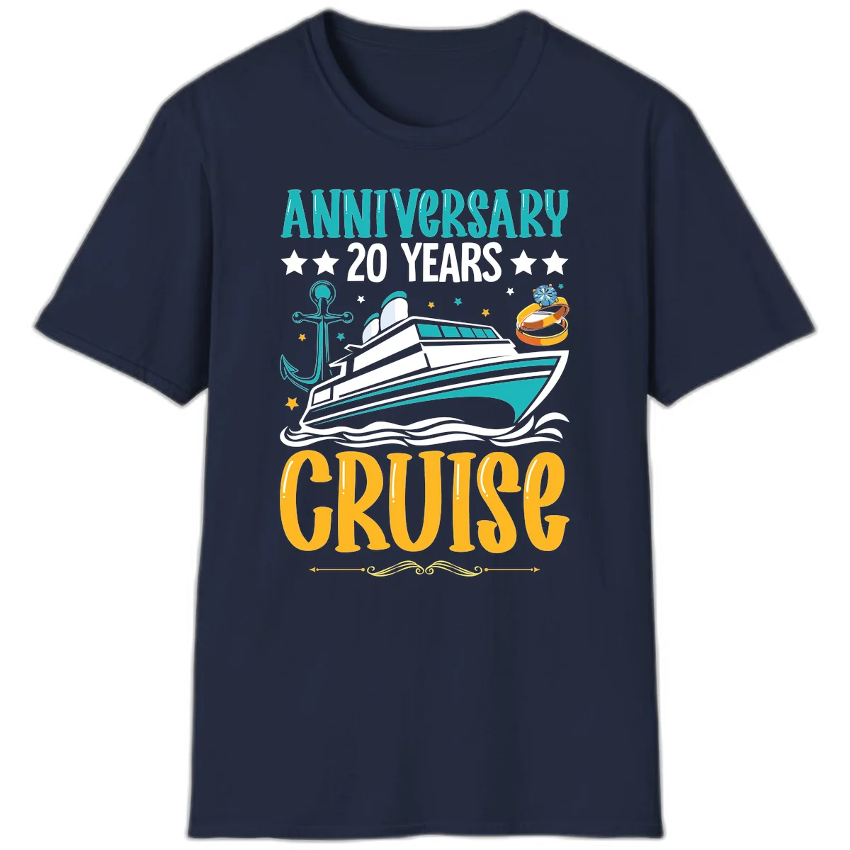 Anniversary 20 Years Cruise T-Shirt in Navy