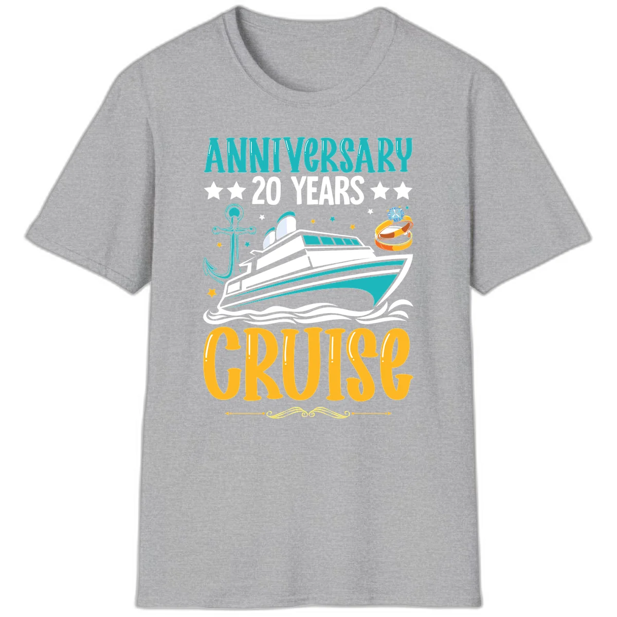 Anniversary 20 Years Cruise T-Shirt in Sport Grey