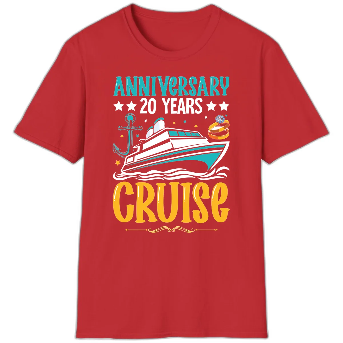Anniversary 20 Years Cruise T-Shirt in Red