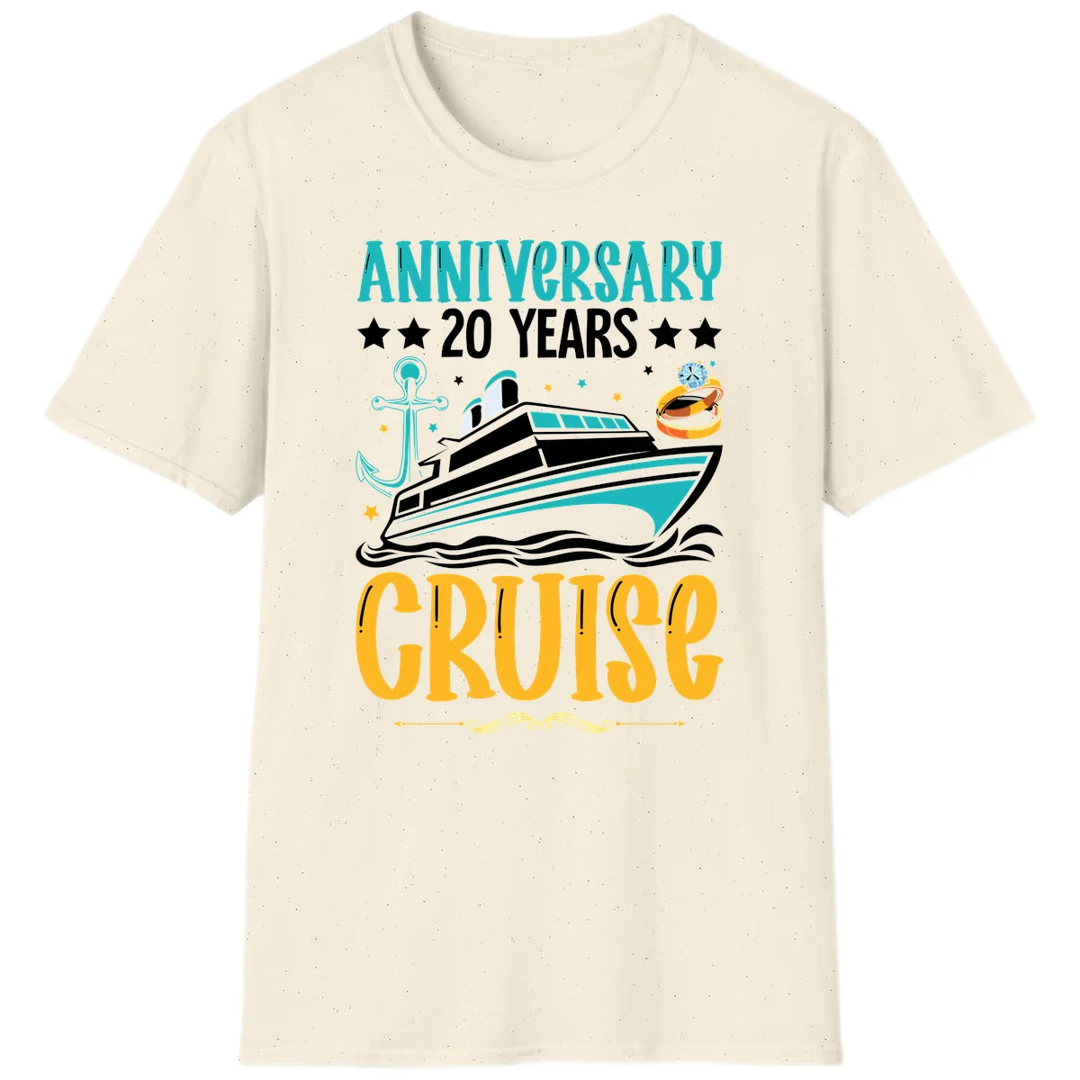 Anniversary 20 Years Cruise T-Shirt in Natural