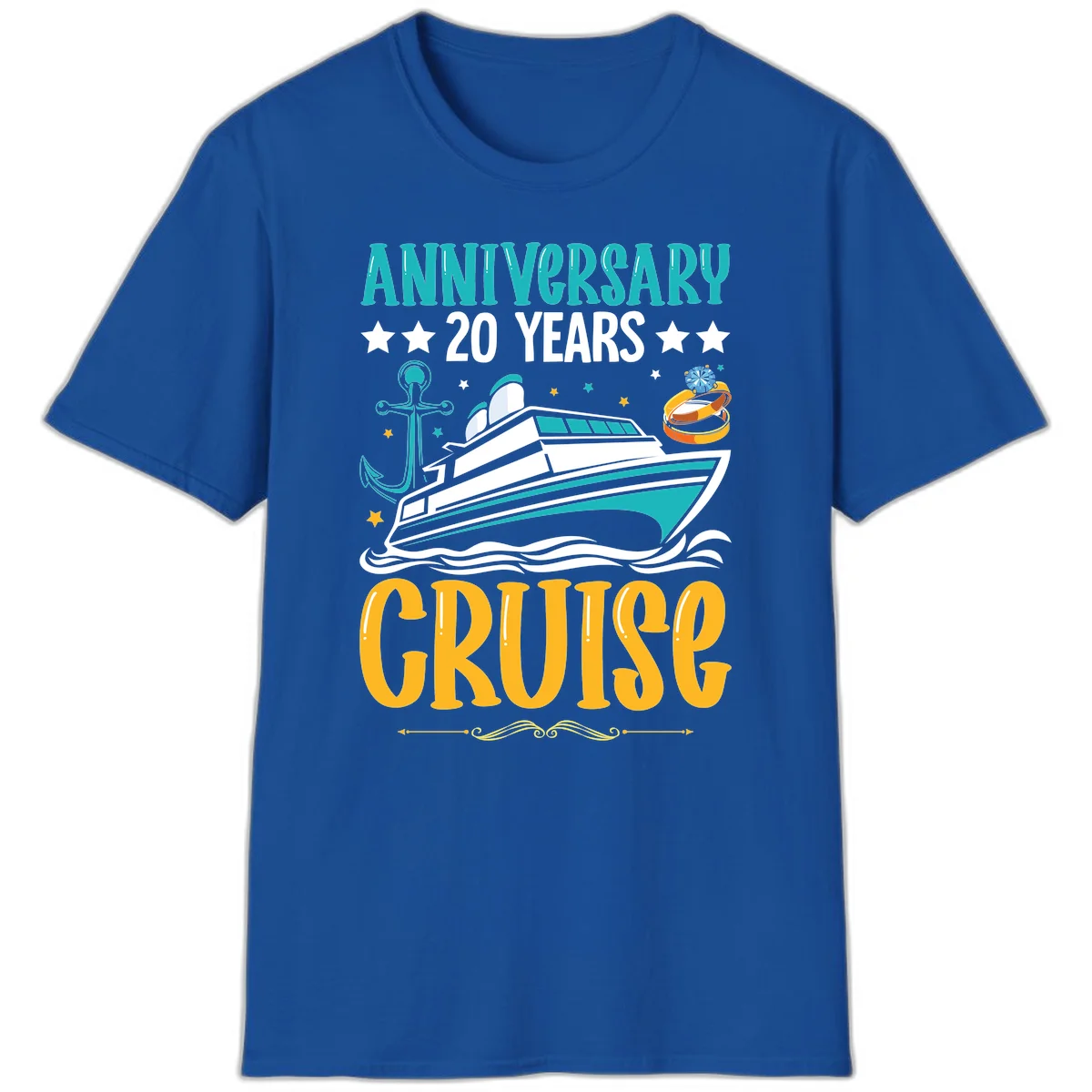 Anniversary 20 Years Cruise T-Shirt in Royal