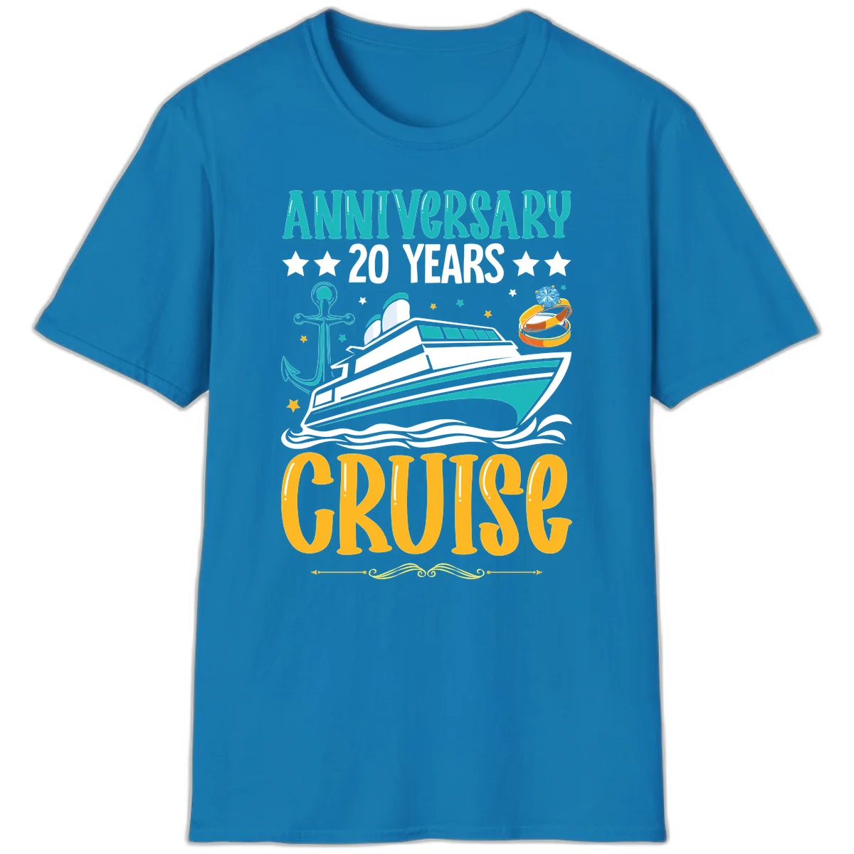Anniversary 20 Years Cruise T-Shirt in Sapphire