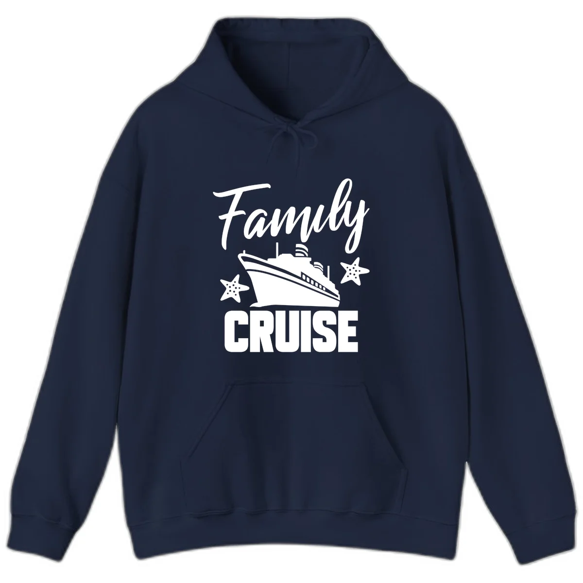 Family Cruise Ship & Starfish Hoodie in Navy