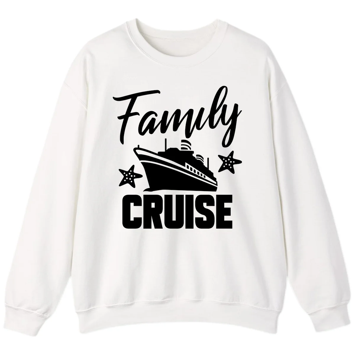 Family Cruise Ship & Starfish Sweatshirt in White