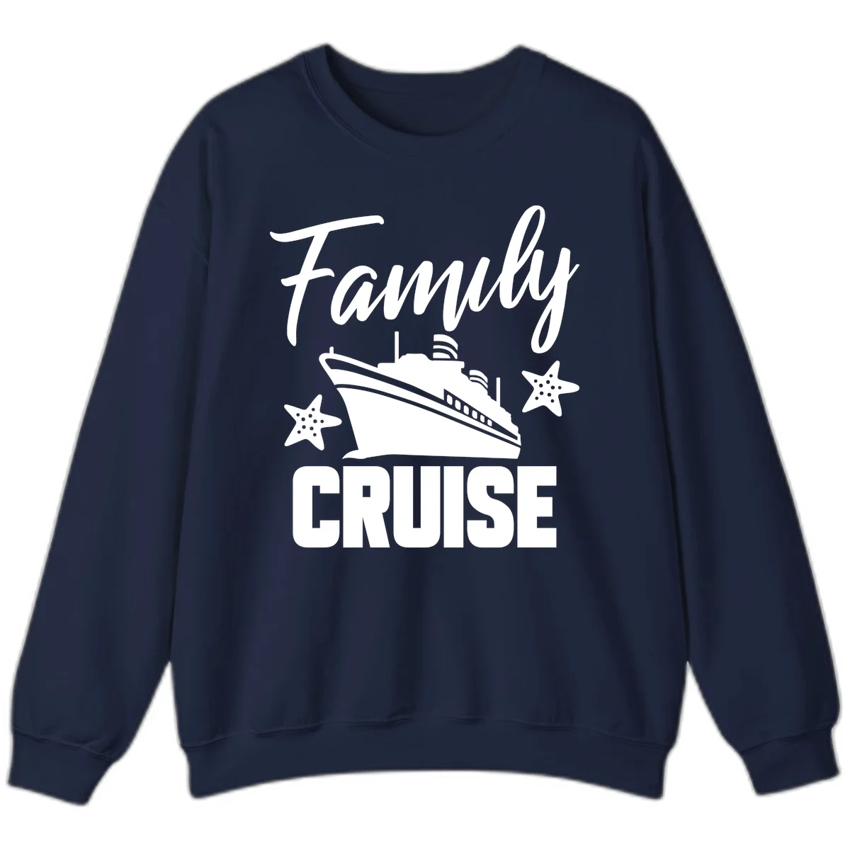 Family Cruise Ship & Starfish Sweatshirt in Navy