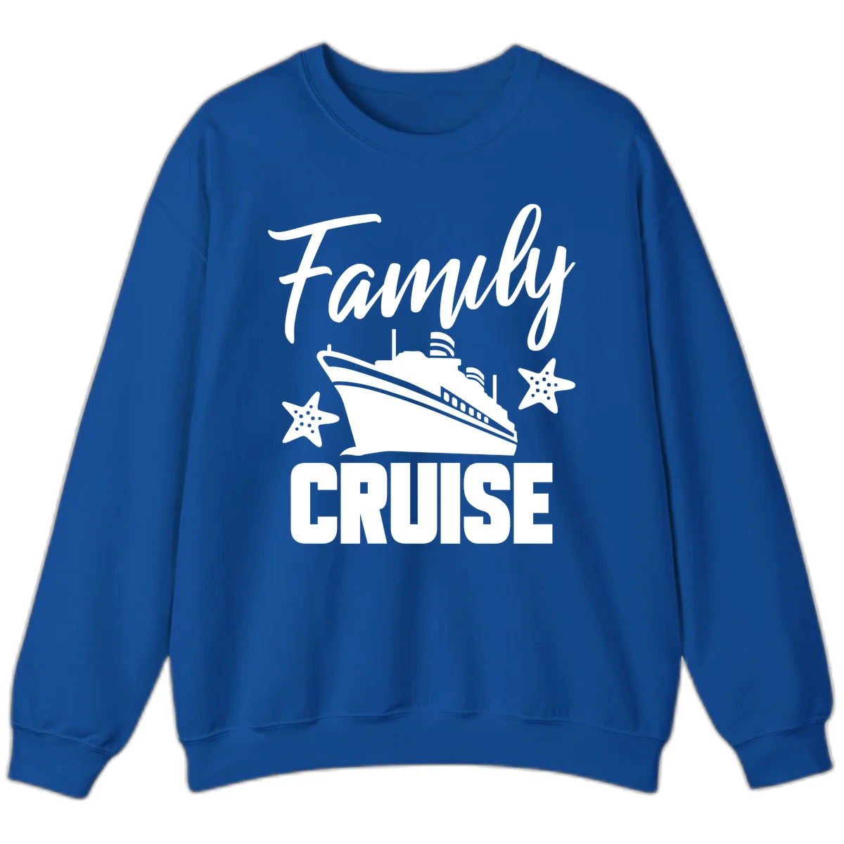Family Cruise Ship & Starfish Sweatshirt in Royal