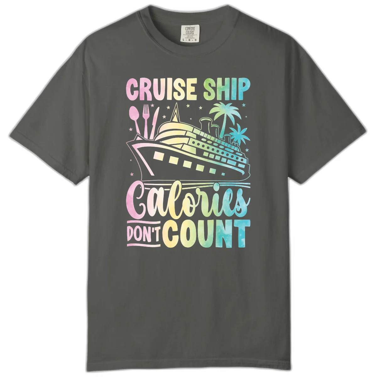 Cruise Ship Calories Don't Count Comfort Color in Pepper