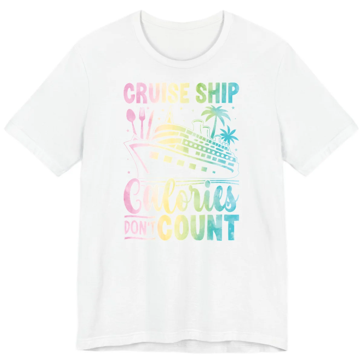 Cruise Ship Calories Don't Count Premium T-Shirt in White