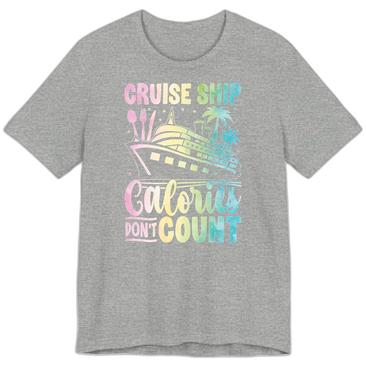 Cruise Ship Calories Don't Count Premium T-Shirt in Athletic Heather
