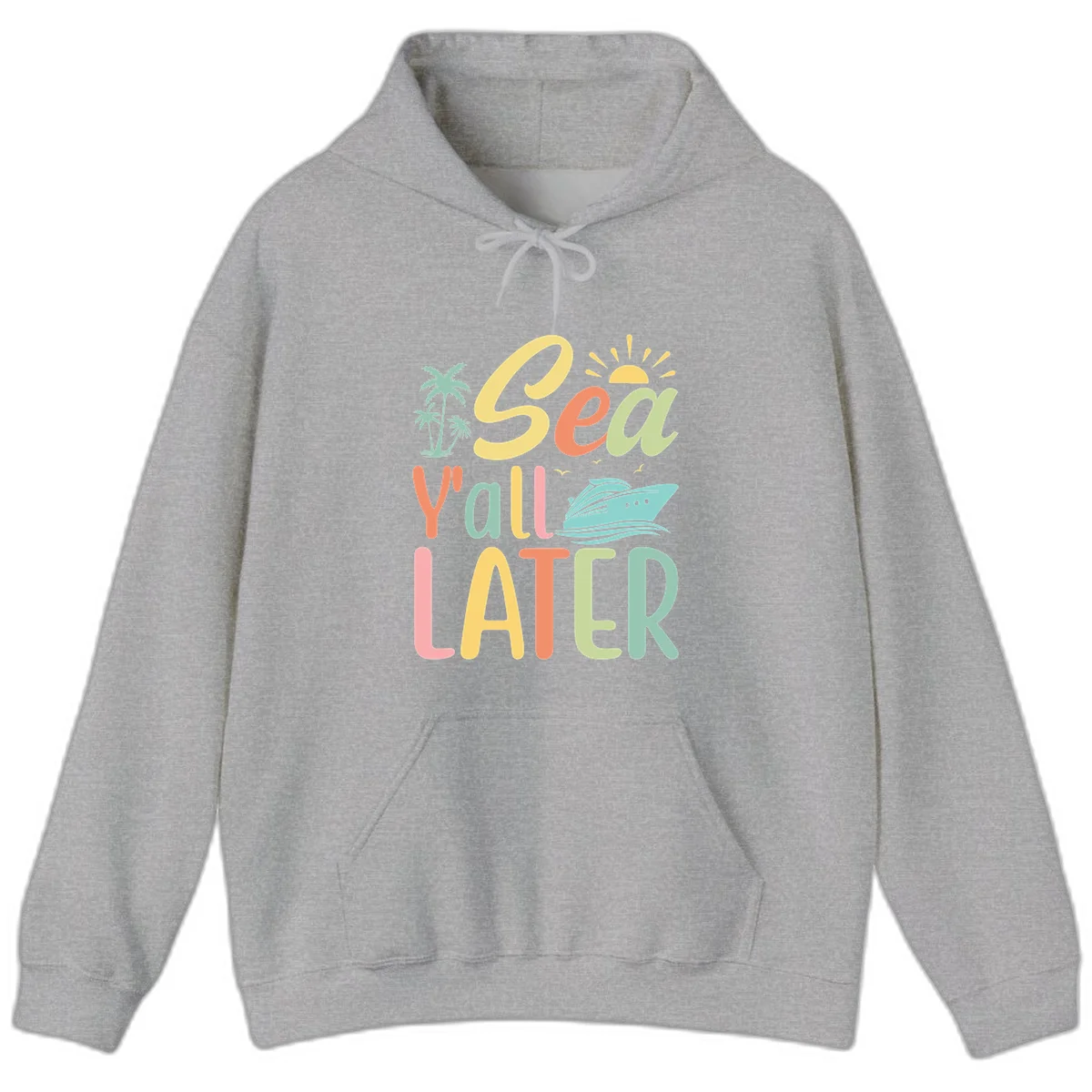 Sea Ya Later Cruise Hoodie in Sport Grey