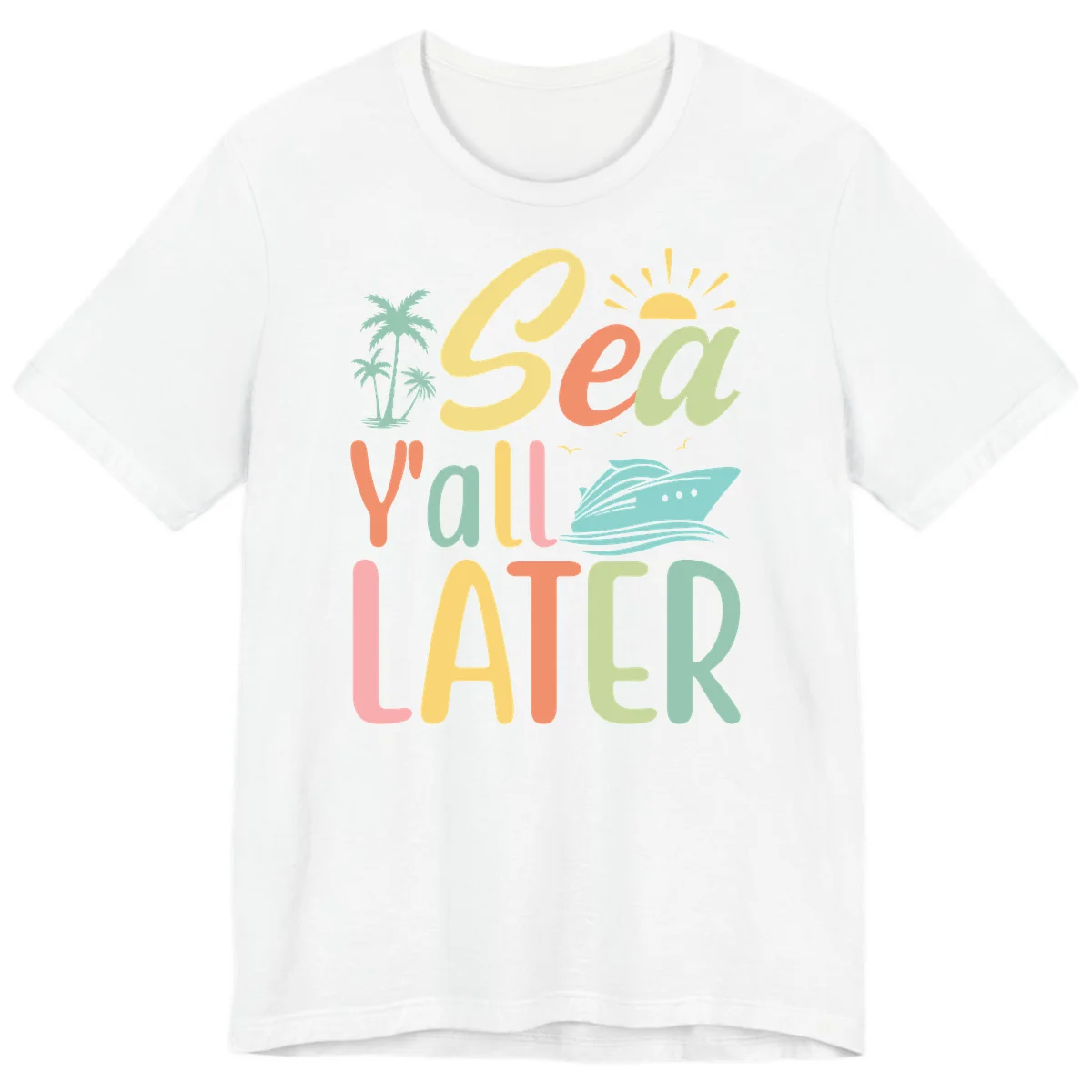 Sea Ya Later Cruise Premium T-Shirt in White