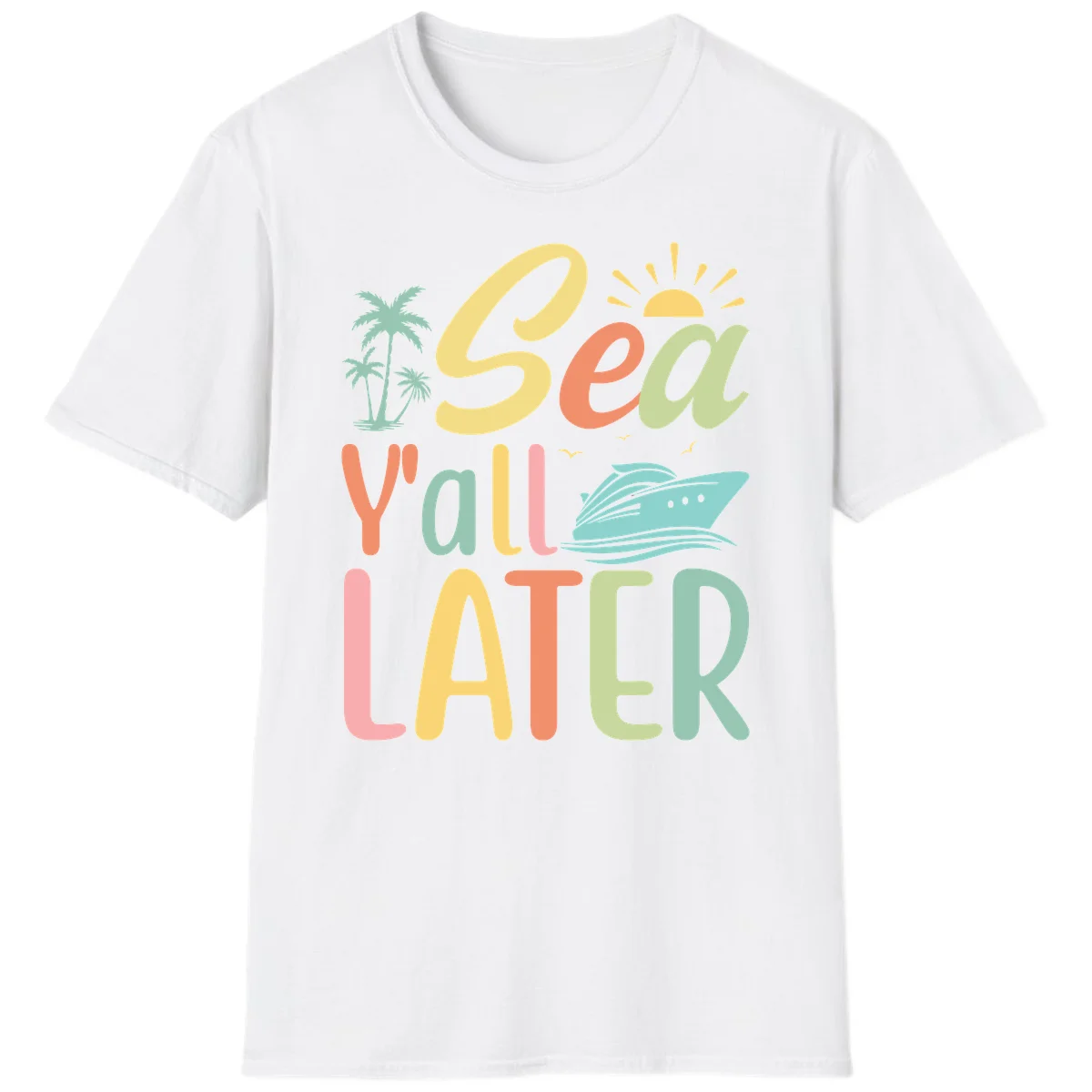 Sea Ya Later Cruise T-Shirt in White