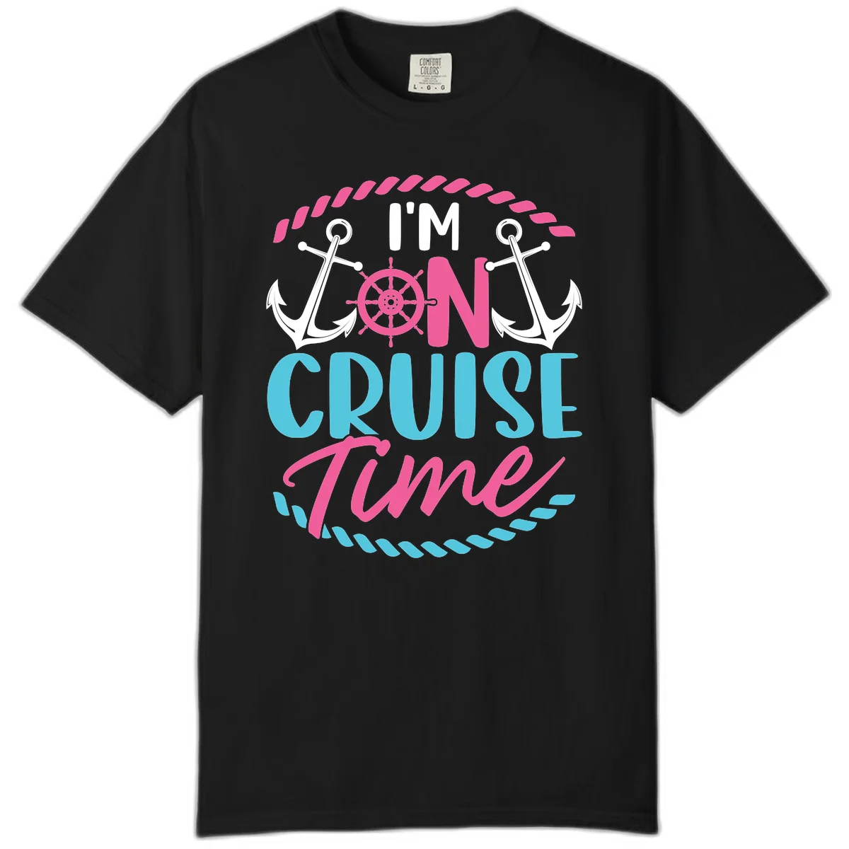 I'm On Cruise Time Comfort Color in Black