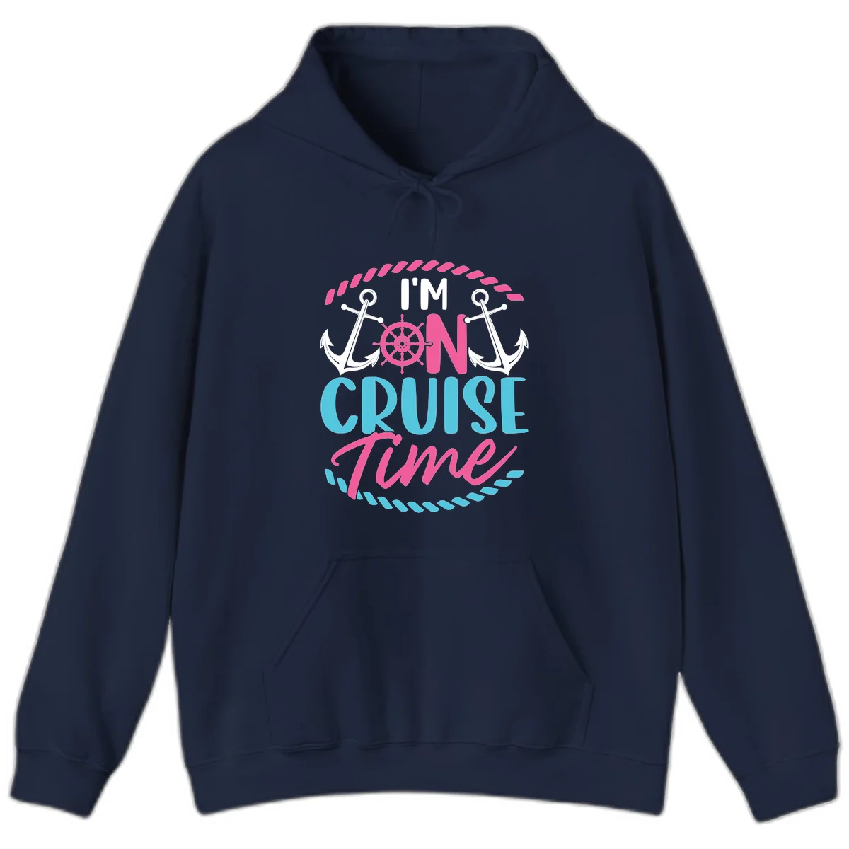 I'm On Cruise Time Hoodie in Navy