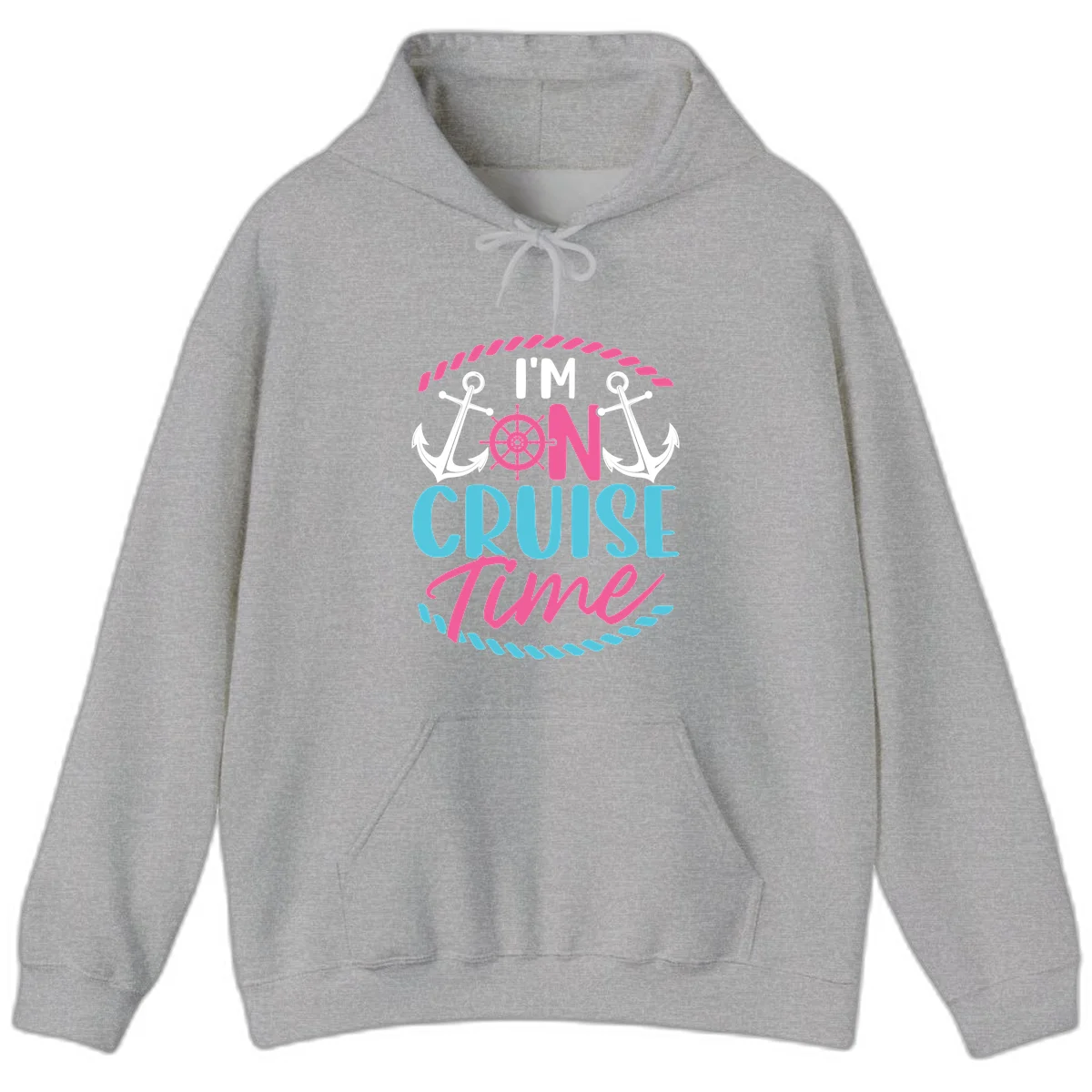 I'm On Cruise Time Hoodie in Sport Grey
