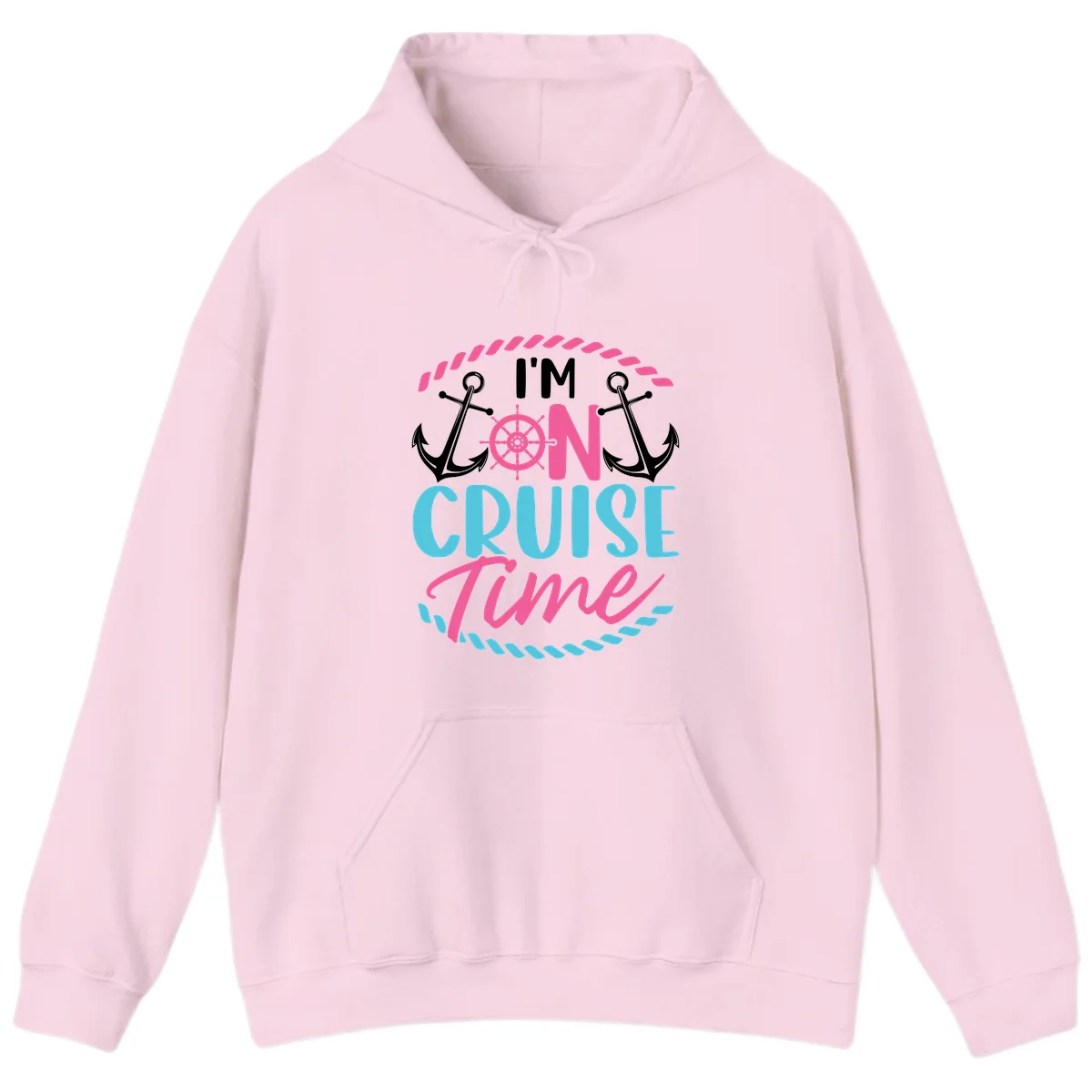 I'm On Cruise Time Hoodie in Light Pink