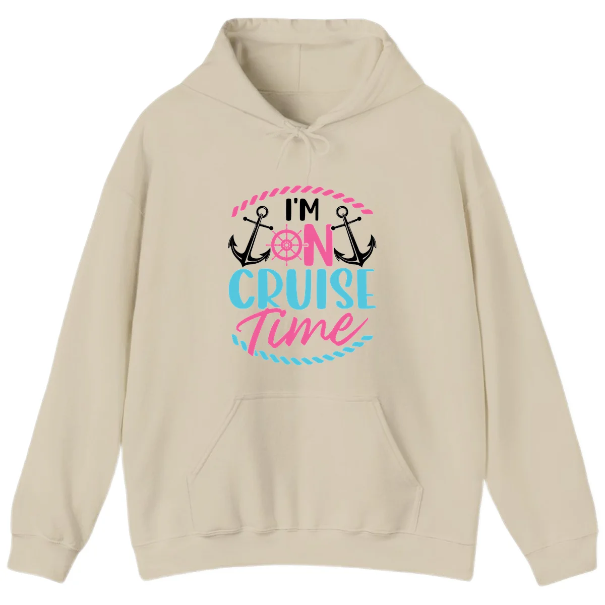 I'm On Cruise Time Hoodie in Sand