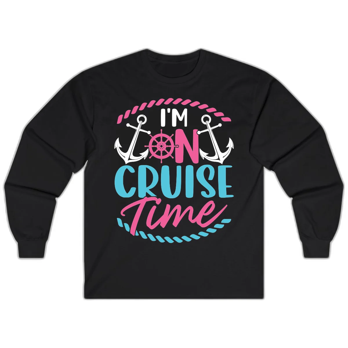 I'm On Cruise Time Long Sleeve in Black